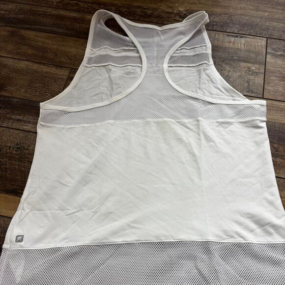 FABLETICS Mesh Racerback Women's White Athletic Gym Activewear Medium Tank Top - Picture 2 of 2